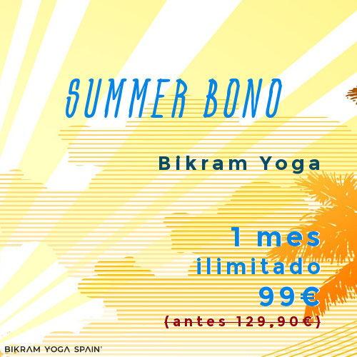 bikram yoga rebajas de verano 1 mes ilimitado